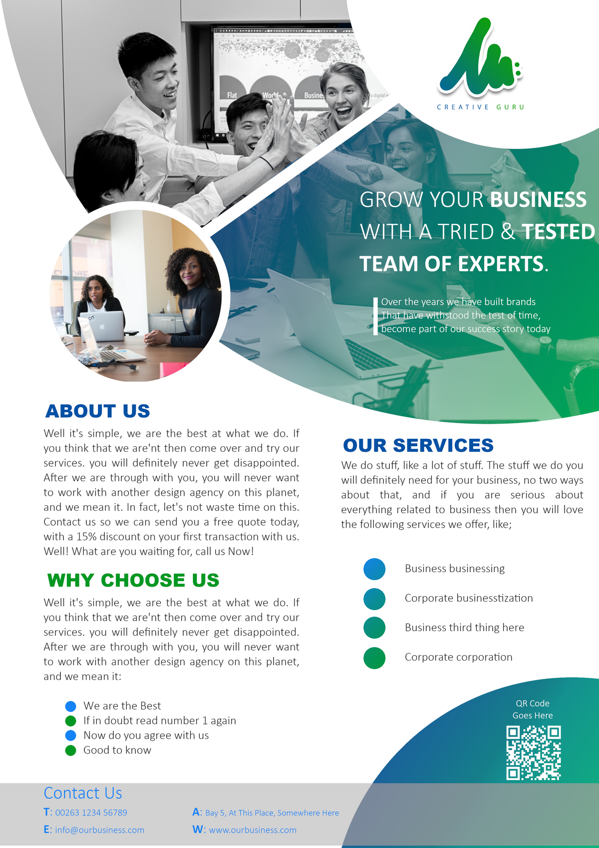 Business Flyer Template- Gimp #2