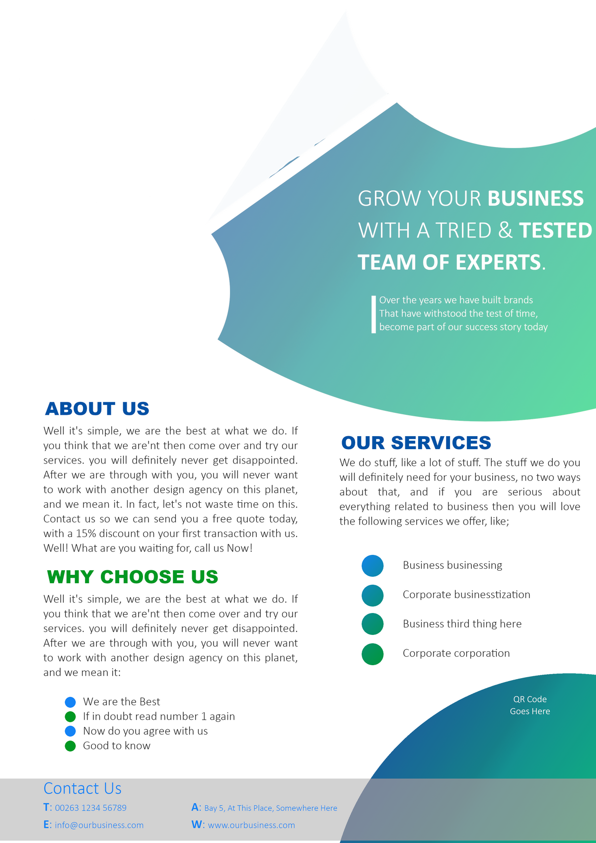 Business Flyer Template- Gimp #2
