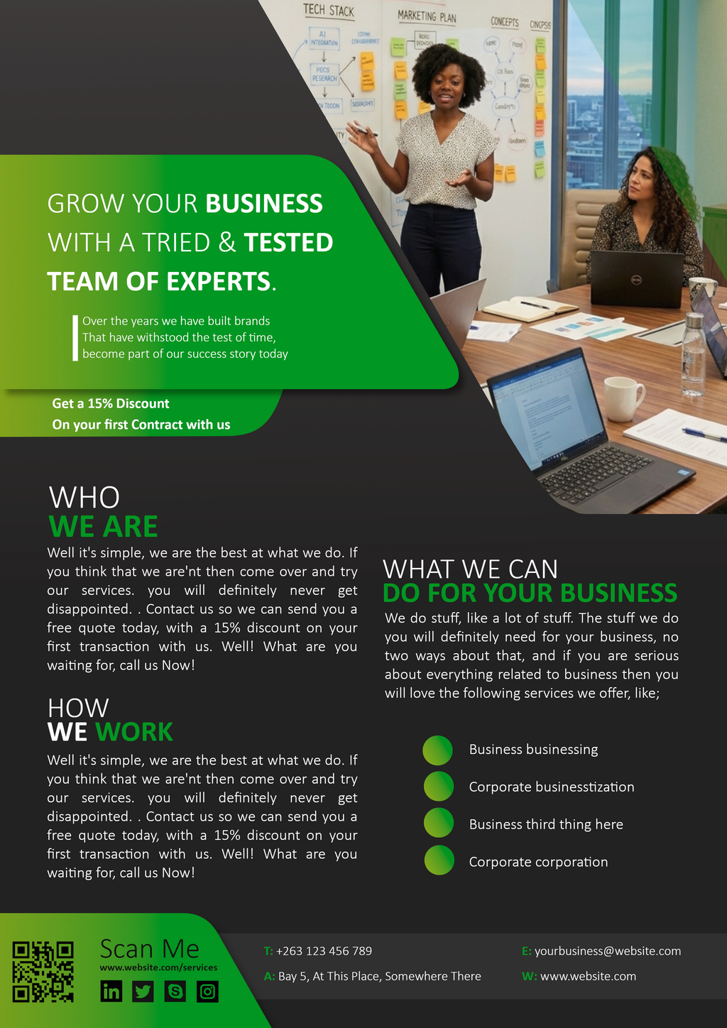 Business Flyer Template- Gimp